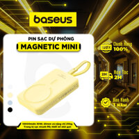 Sạc dự phòng không dây OS-Baseus Magnetic Mini Wireless Fast Charger Power Bank 10000mAh 30W