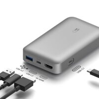 Sạc dự phòng kiêm HUB ZMI QB816 USB-C 1000MAH, cốc sạc nhanh 65W thiết kế nhỏ gọn dễ mang theo