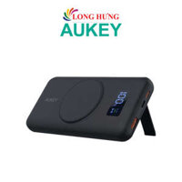 Sạc dự phòng kiêm sạc không dây Aukey Basix MagAir 22.5W QC 3.0 10000 mAh PB-WL02i - Hàng chính hãng - Đen