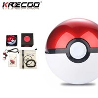 Sạc dự phòng mini KRECOO dung lượng pin 10000mAh thiết kế hình quả bóng Pokemon dễ thương