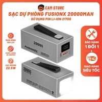 Sạc Dự Phòng Mini Led 20.000mAh - Sạc Nhanh 22.5W, Đèn Led Siêu Sáng, Pin Li-ion 4*21700 | FUSIONX FX205
