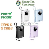 Sạc Dự Phòng Mini Remax RPP-73 20000Mah (Sạc Nhanh QC3.0, VOOC 2.0, PD27W, PD35W) Tích Hợp Cáp Sạc - BH 1 Năm