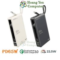 Sạc Dự Phòng Mini Remax RPP-87 20000Mah (Sạc Nhanh QC3.0, VOOC 2.0), Tích Hợp Cáp Sạc Type C - BH 1 Năm - Hoàng Yến