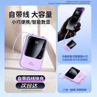 Sạc dự phòng mini tích hợp cáp 20000mAh, nguồn điện di động nhỏ gọn, công suất siêu lớn 20W