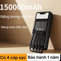Sạc Dự Phòng Năng Lượng Mặt Trời 150000 mAh sạc siêu nhanh bền đẹp dung lượng cao