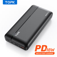 Sạc Dự Phòng Nhanh TOPK I2015P 20000 MAh 18W QC3.0 Origional Dành Cho iPhone Samsung OPPO VIVO HUAWEI XIAOMI