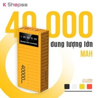Sạc Dự Phòng Pin Dung Lượng Lớn Sạc Nhanh 30000mAh 40000mAh Hộp Đựng Màn Hình LED Hiển Thị Mức Công