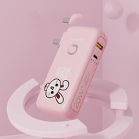Sạc dự phòng PISEN 2in1 có chân cắm - PISEN QUICK High Power Box Meatball 10000mAh 20W- Hàng chính hãng - Màu Hồng