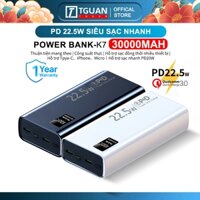 Sạc dự phòng Power bank TGUAN PD22.5W 10000MAH 30000mah 50000mAh pin dự phòng màn hình Led tích hợp tích hợp