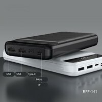 Sạc Dự Phòng Remax RPP-141 30000mAh Lõi Polymer 3 Cổng Sạc Vào, 2 Cổng Sạc Ra