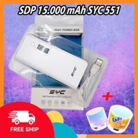 SẠC DỰ PHÒNG SYC BP 511 15.000mAh CAO CẤP + TẶNG KÈM 01 LOA MINI B2S10 BLUETOOTH | CAM KẾT CHÍNH HÃNG