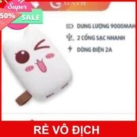 Sạc Dự Phòng Totoro II 9000mAh siêu nhẹ siêu dễ thương, 2 cổng sạc sạc nhiều thiết bị, Hổ Trợ Sạc Nhanh 2A