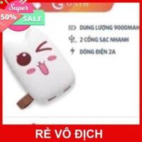 Sạc Dự Phòng Totoro II 9000mAh siêu nhẹ siêu dễ thương, 2 cổng sạc sạc nhiều thiết bị, Hổ Trợ Sạc Nhanh 2A