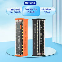 Sạc Dự Phòng Trong Suốt 8 PIN 18650,Hộp Pin Tự Làm,Bộ Sạc Nhanh Bộ Nguồn Di Động