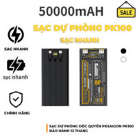 Sạc Dự Phòng Trong Suốt 100000Mah PKSAIGON Sạc Siêu Nhanh 100w Có Dây Công Suất Lớn Cho Điện Thoại Di Động PKSAIGON