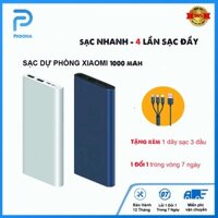 Sạc dự phòng xiaomi cho điện thoại samsung, iphone, oppo sạc nhanh, nhiều lần, ổn định điện áp bảo vệ thiết bị 10000mAh