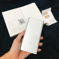 Sạc dự phòng xiaomi 🌈FREESHIP🌈 gen 2 - gen 3 10000mah 2.usb có tích hợp sạc nhanh (full box + logo xiaomi)