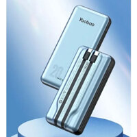 Sạc dự phòng Yoobao LC6 22,5 W- pin 20000mAh- tích hợp 2 cáp sạc type C và L