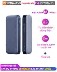 Sạc Dự Phòng ZMI QB826 25000mAh Sạc Nhanh200W