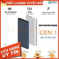 Sạc dự phòng Xiaomi10000mAh/20000mAh Gen 3 Bản Sạc Nhanh 2019 – Xiaomi Mi 18W Fast Charge Power Bank I.CASE [vthm9]