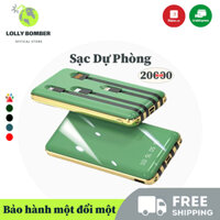 Sạc Dự Phòng,Pin dự phòng,Sạc nhanh dự phòng 20000mah dây tích hợp 4 cáp sạc đa năng cực đẹp