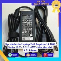 Sạc dùng cho Laptop Dell Inspiron 14 3000 Series 19.5V 2.31A 45W chân kim nhỏ 4.53.0mm - Hàng Nhập Khẩu New Seal