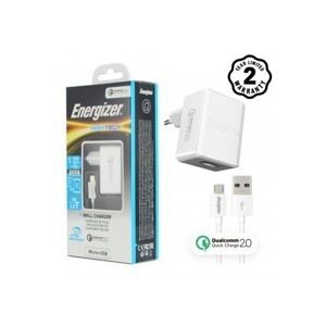 Sạc Energizer Quick Charge 2.0 + Kèm cáp MicroUSB - ACW1QEUHMC3