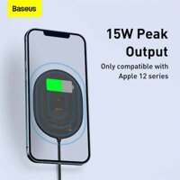 Sạc không dây Baseus Light Magnetic sạc nhanh 15W ,dài 1.5m cho iPhone 12 Series