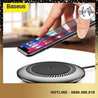 Sạc không dây cho iPhone X XS Max S9 Note 9 Baseus Automatic Radiating Wireless Charger Qi Fast Wireless Charging Pad -Hàng Chính Hãng