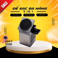 Sạc không dây đa chức năng 6 trong 1 (có loa bluetooth, đồng hồ hiển thị) cho android & apple/MAX5 STORE