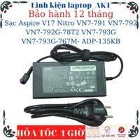Sạc laptop Acer Aspire V17 Nitro VN7-791 VN7-792 VN7-792G-78T2 VN7-793G VN7-793G-767M- ADP-135KB- Sạc Acer 19V-7.1A-135W