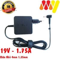 Sạc Laptop Asus 19V 1.75a 33W Chân Nhỏ 4.0x1.35mm Củ vuông - Củ chữ nhật kèm dây nguồn - Adapter asus 1.75a