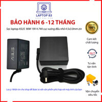 Sạc laptop ASUS  90W 19V 4.74A cục vuông đầu nhỏ 4.0x1.35mm zin đầu to 5.5x2.5mm zin