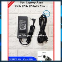 Sạc Laptop Asus K43s K53s K53sd K53sv OUTPUT 19V 4.74A (90W) chân thường kích thước 5.5mm * 2.5mm - Nhập Khẩu