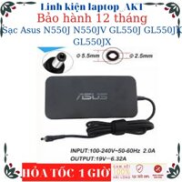 Sạc laptop Asus N550J N550JV GL550J GL550JK GL550JX- Sạc 19V-6.32A-120W-ZIN chân thường(5.5*2.5mm)