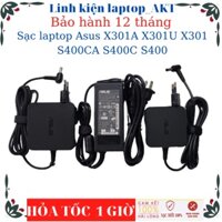 Sạc laptop Asus X301A X301U X301 S400CA S400C S400-Sạc Asus 19v-2.37A/3.42A-45W/65W vuông chữ nhật chân thường(5.5*2.5m)