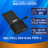 Sạc Laptop Dell 20V-6.5A Chân Type C Các dòng máy SPX Latitude Precision Chromebook Vostro Zin New 100%