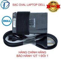 Sạc Laptop  Dell oval (loại Tốt nhất hãng dell )  65W 19.5V-3.34A Zin Bảo hàng 12 tháng 1 đổi 1