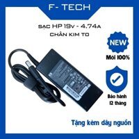 Sạc Laptop Hp 19V-4.74A 90W Đầu Kim Hp Dv4 Dv5 Dv6 2510p 2710p 6510 6530 6710 6910 8460 8560p 8570p 8470 8510 8710 Cq43