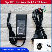 Sạc Laptop HP 19V - 4.74A chân kim to HP 8460 8470 8440P 8460P 8470P 4430s 4530s (Adapter HP 90w tròn to)