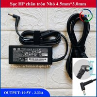 Sạc Laptop HP tốt 19.5V - 3.33A - 65W chân kim xanh nhỏ 4.5x3.0mm (Adapter HP tròn nhỏ ZIN)