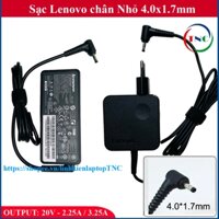 Sạc Laptop Lenovo 20V 2.25A / 3.25A chân Nhỏ 4.0x1.7mm - đường kính đầu sạc 4mm (Adapter Lenovo IdeaPad 45W 65W)
