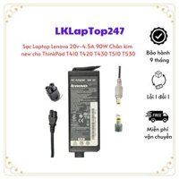 Sạc Laptop Lenovo 20v-4.5A 90W Chân kim  new cho ThinkPad T410 T420 T430 T510 T530