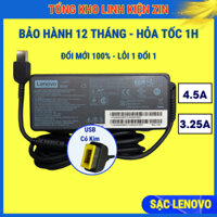 Sạc Laptop LENOVO 20V 3.25A/4.5A 65W/90W Vuông đầu USB Kim Zin - Sạc Laptop Lenovo Thinkpad, Yoga, Ideapad -BH 12 THÁNG