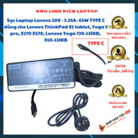 Sạc Laptop Lenovo 65W TYPE C dùng cho Lenovo ThinkPad X1 tablet, Yoga 5 pro, X270 X570,Lenovo Yoga 720-13IKB, 910-13IKB