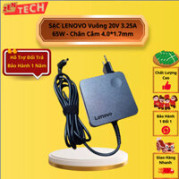 SẠC LAPTOP LENOVO Vuông 20V 3.25A 65W - Chân Cắm 4.0mm*1.7mm - New - Bảo Hành 12 Tháng