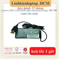 Sạc laptop Lenovo Yoga 700 700-14ISK - Sạc Lenovo 20V-3.25A-65W chân vát