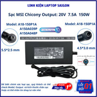 Sạc laptop MSI 7.5A 150W ZIN Sạc MSI Model A18-150P1A Sạc MSI A18-150P1A Sạc MSI A150A039P Sạc MSI A150A048P