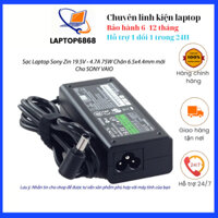 Sạc Laptop Sony 19.5V - 4.7A 75W Chân 6.5x4.4mm mới Cho SONY VAIO