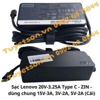 Sạc Lenovo 20V-3.25A Type C - ZIN - dùng chung 15V-3A, 3V-2A, 5V-2A